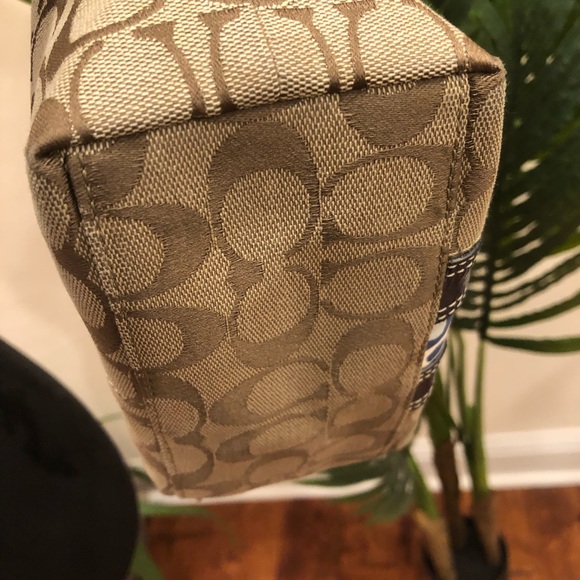 Coach Hampton Signature Mini Satchel Leopard Detail Colorblock Handbag - Picture 4 of 11